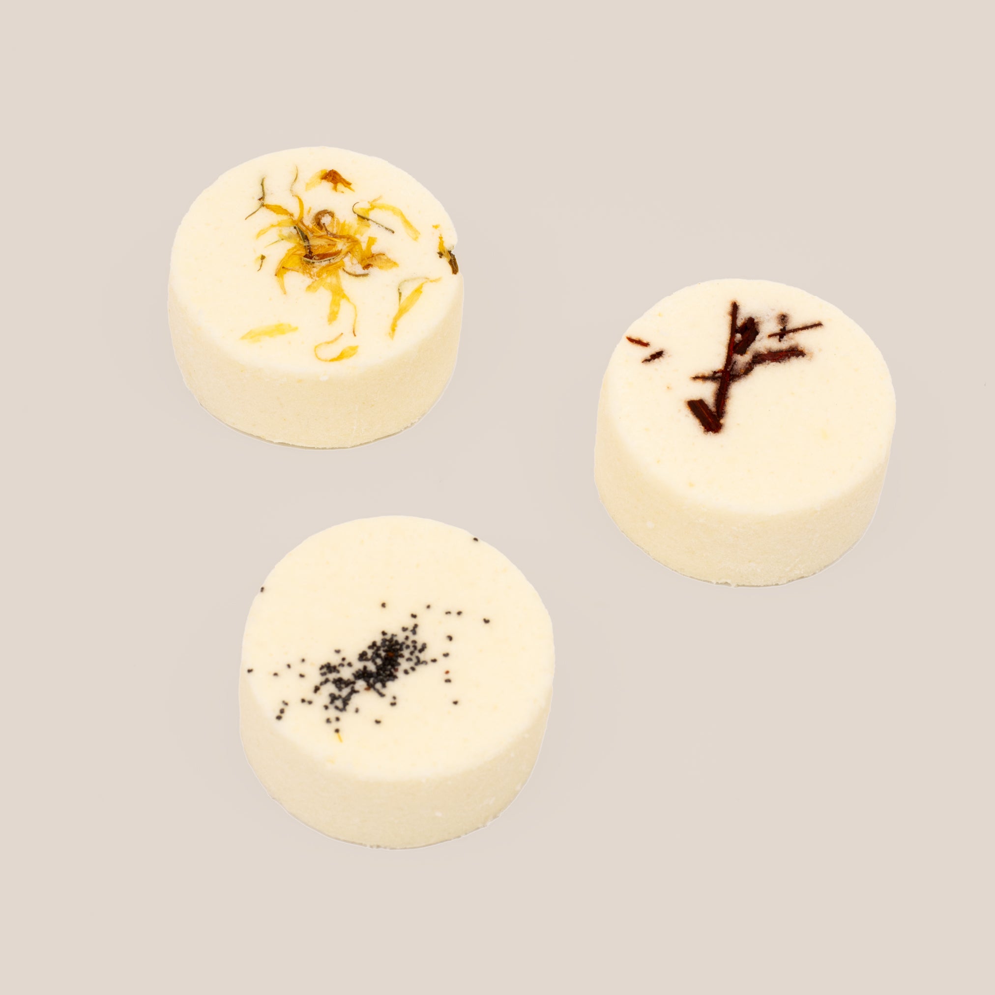 Seasonal Hammam Shower Steamers – A luxurious set of three handmade aromatherapy steamers, featuring autumnal scents to transform your shower into a spa-like retreat, perfect for prepping the skin before applying the Dead Sea Mineral Mask.